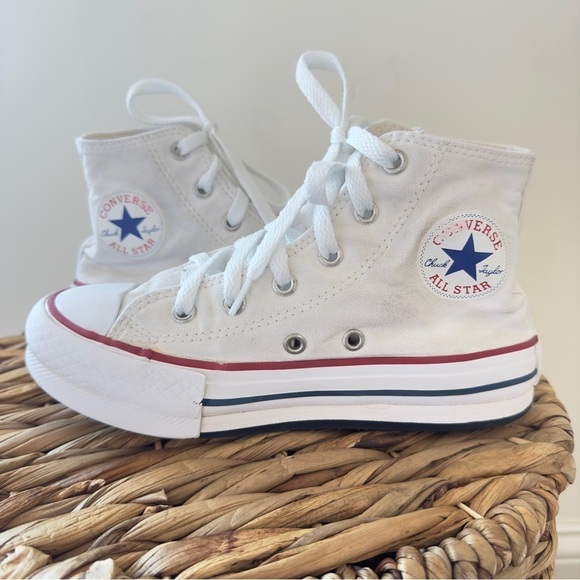 Converse Chuck Taylor All Star Hi Lift Sneaker - Little Kid - White Size 1 - Picture 7 of 12